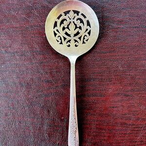 Nobility Plate Elegant Silver Plated Serving Spoon with Intricate Design